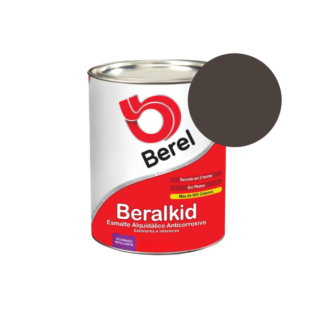 Esmalte Beralkid castaño medio litro