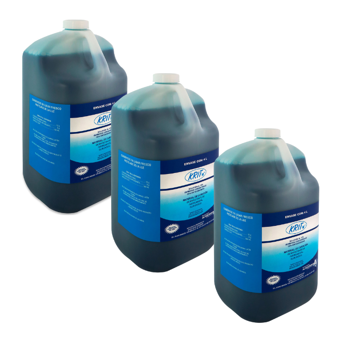 Kit de 3 Piezas KRIT 4L Solución Antiséptica, Bactericida, Grado Medico Quirúrgico - Médica Depot