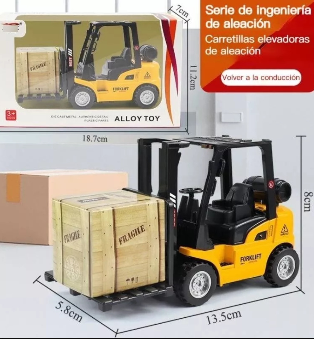 Niño Alear Montacargas Juguete Carros Más 3 Años Escala 1:50