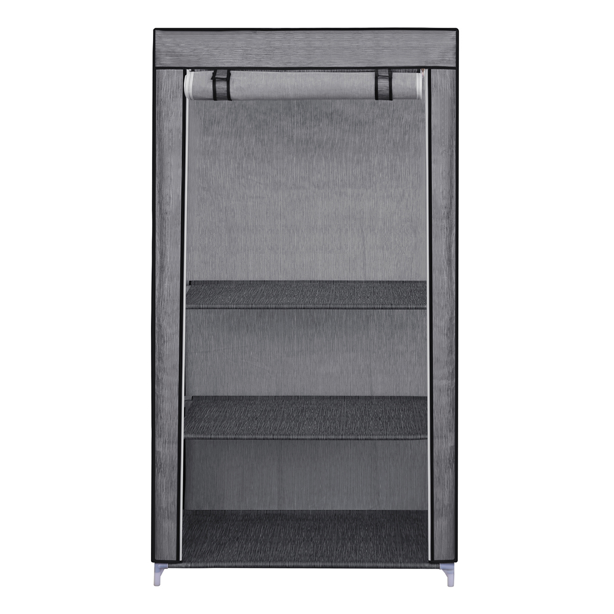 Closet Organizador Portatil Rack & Pack Armable Repisas Mueble Gris