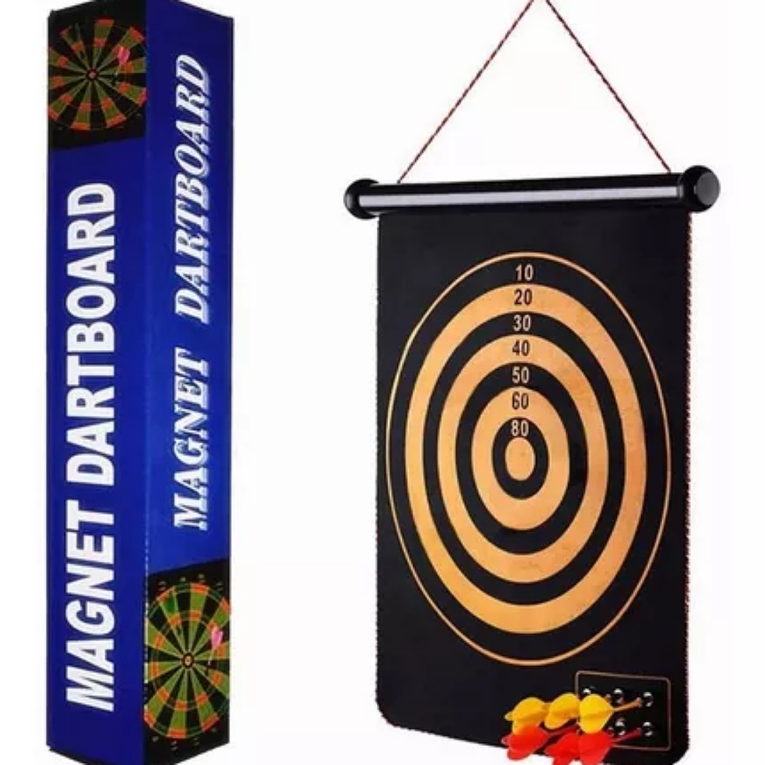 Tiro Al Blanco Doble Cara 40 X 50 4 Dardos Magnéticos
