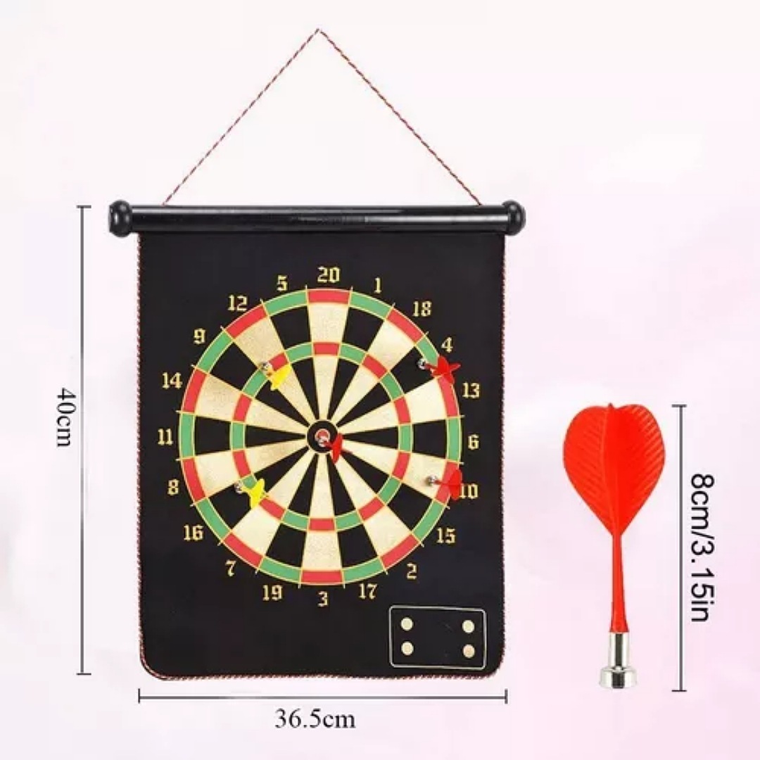 Tiro Al Blanco Doble Cara 40 X 50 4 Dardos Magnéticos