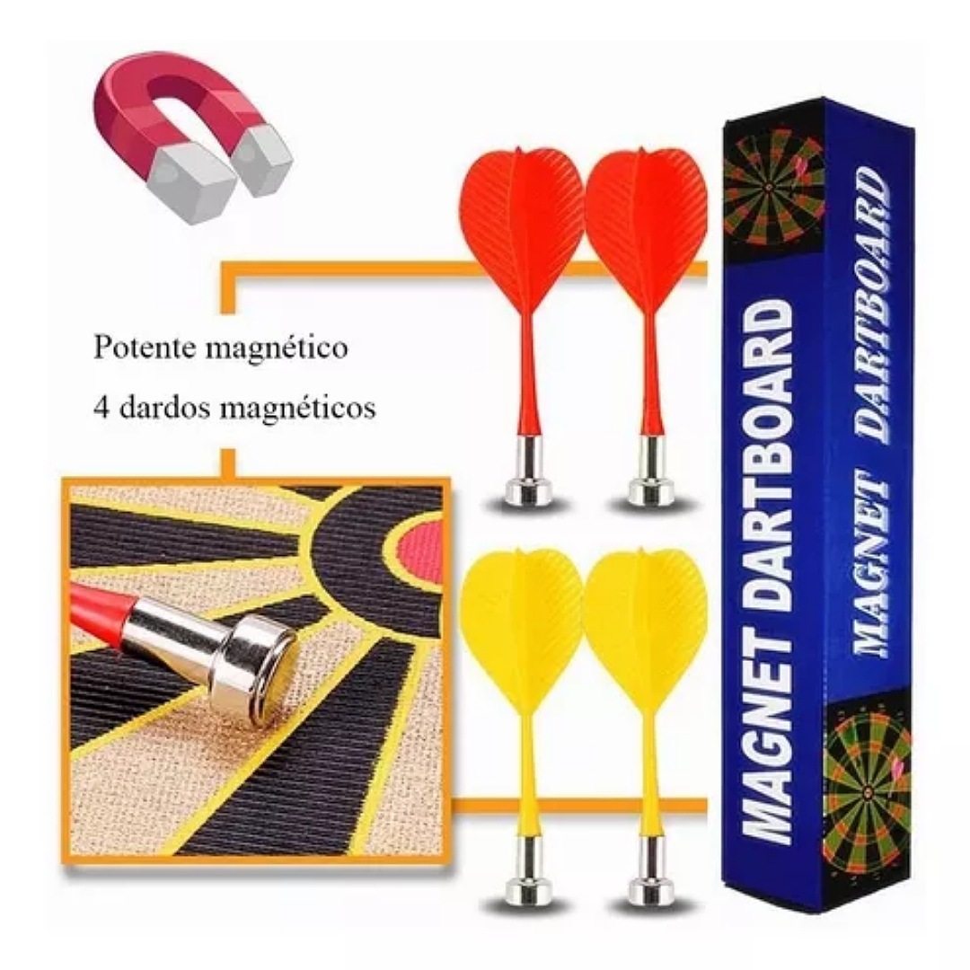 Tiro Al Blanco Doble Cara 40 X 50 4 Dardos Magnéticos