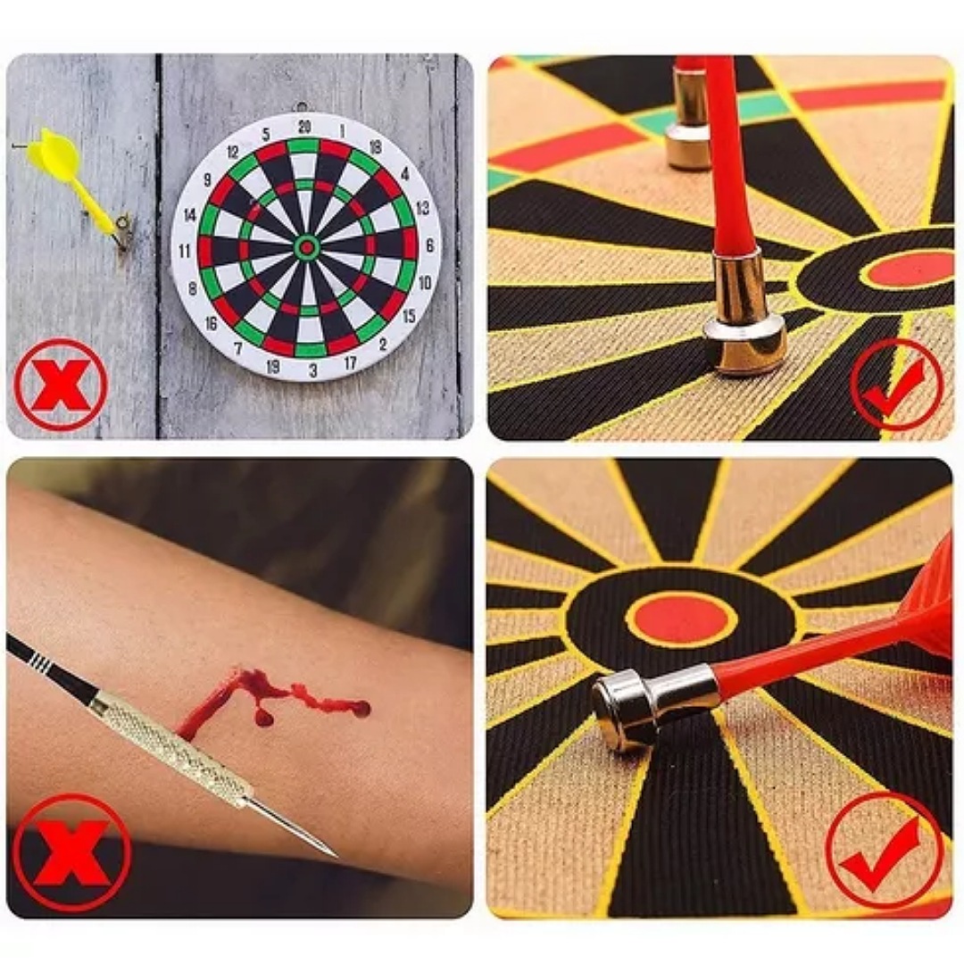 Tiro Al Blanco Doble Cara 40 X 50 4 Dardos Magnéticos