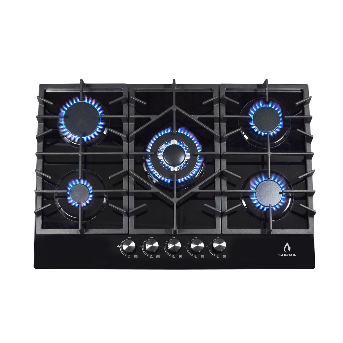 Parrilla Empotrable A Gas Supra SENZA 76cm De Cristal 5 Quemadores