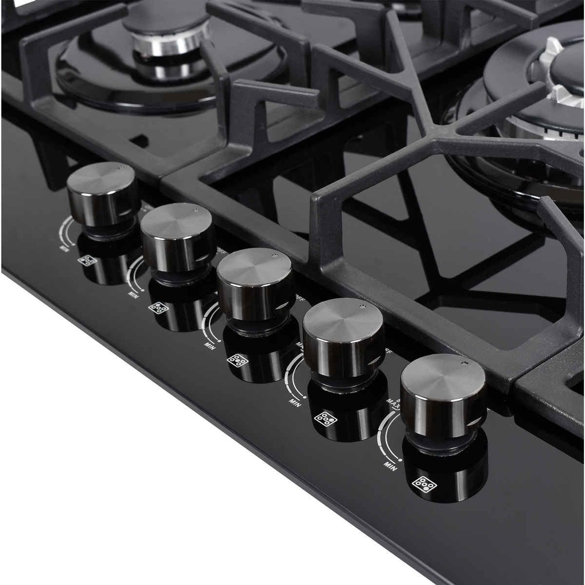 Parrilla Empotrable A Gas Supra SENZA 76cm De Cristal 5 Quemadores