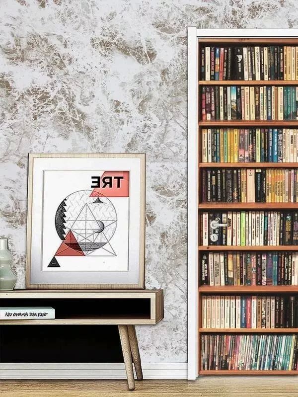 Papel Tapiz Vintage Cemento Gris Adherible 10m X 45cm Tp119