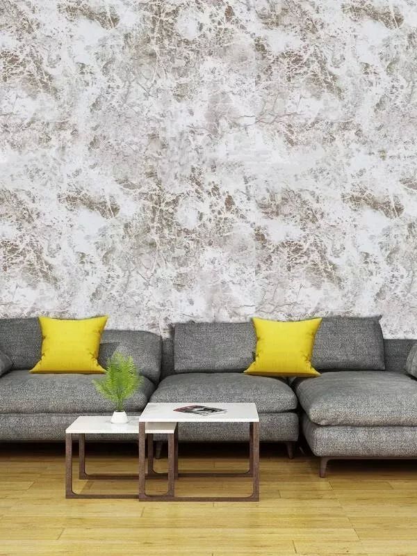 Papel Tapiz Vintage Cemento Gris Adherible 10m X 45cm Tp119