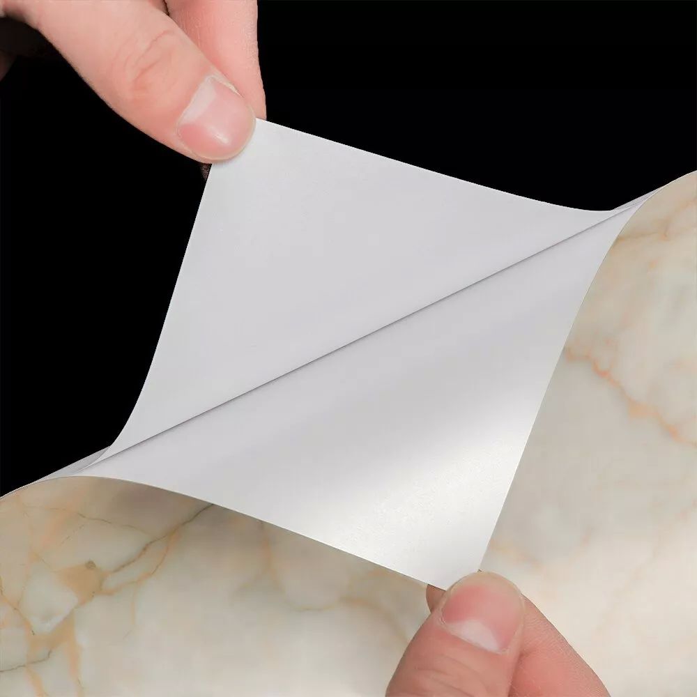 Papel Tapiz Adherible Marmol Clasico Blanco 10m X 45cm Tp117