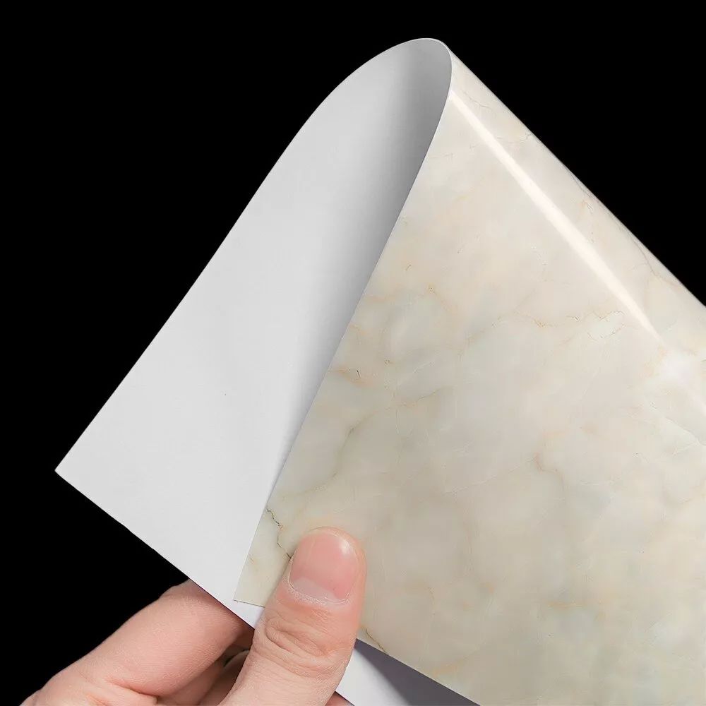 Papel Tapiz Adherible Marmol Clasico Blanco 10m X 45cm Tp117