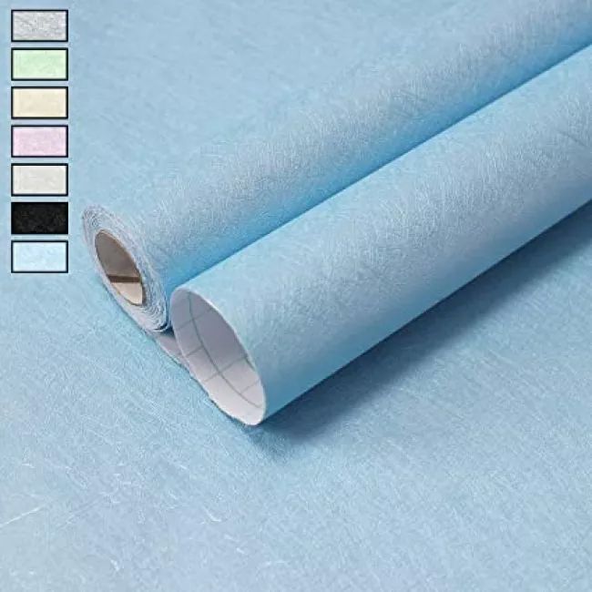Papel Tapiz Azul Textura Metalico Adherible 10m X45cm Tp109