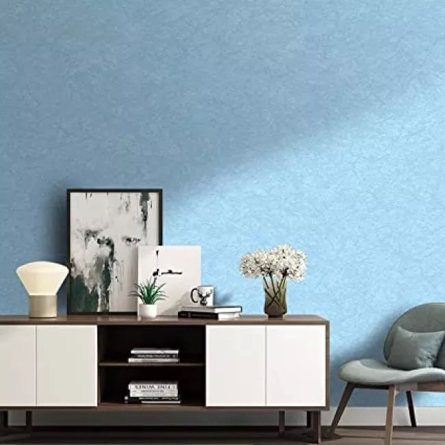 Papel Tapiz Azul Textura Metalico Adherible 10m X45cm Tp109