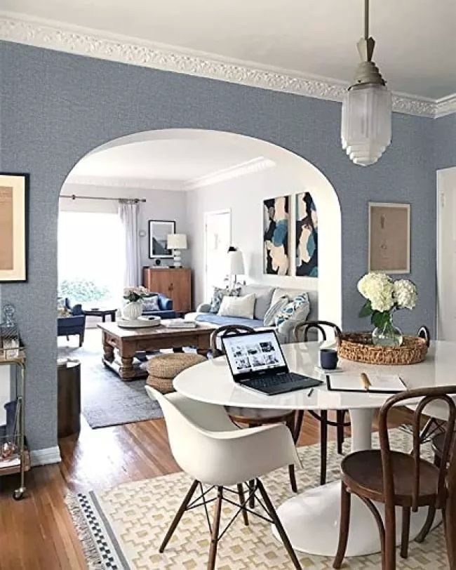 Papel Tapiz Autoadherible Textura Tela Gris 10m X45cm Tp108