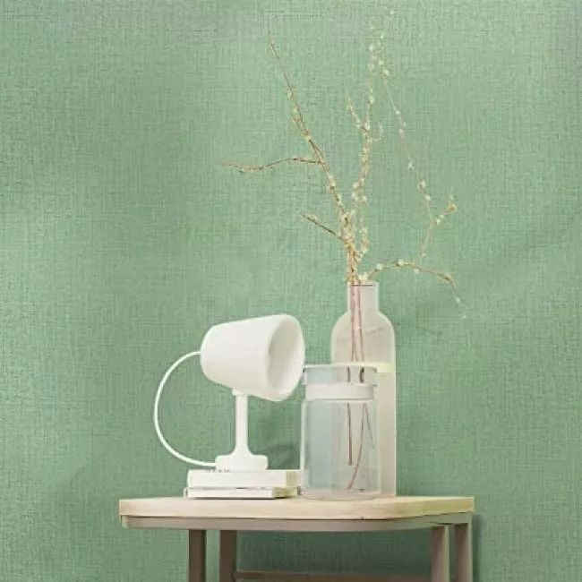 Papel Tapiz Autoadherible Textura Tela Verde 10m X45cm Tp107