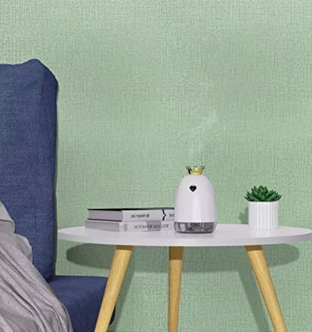 Papel Tapiz Autoadherible Textura Tela Verde 10m X45cm Tp107