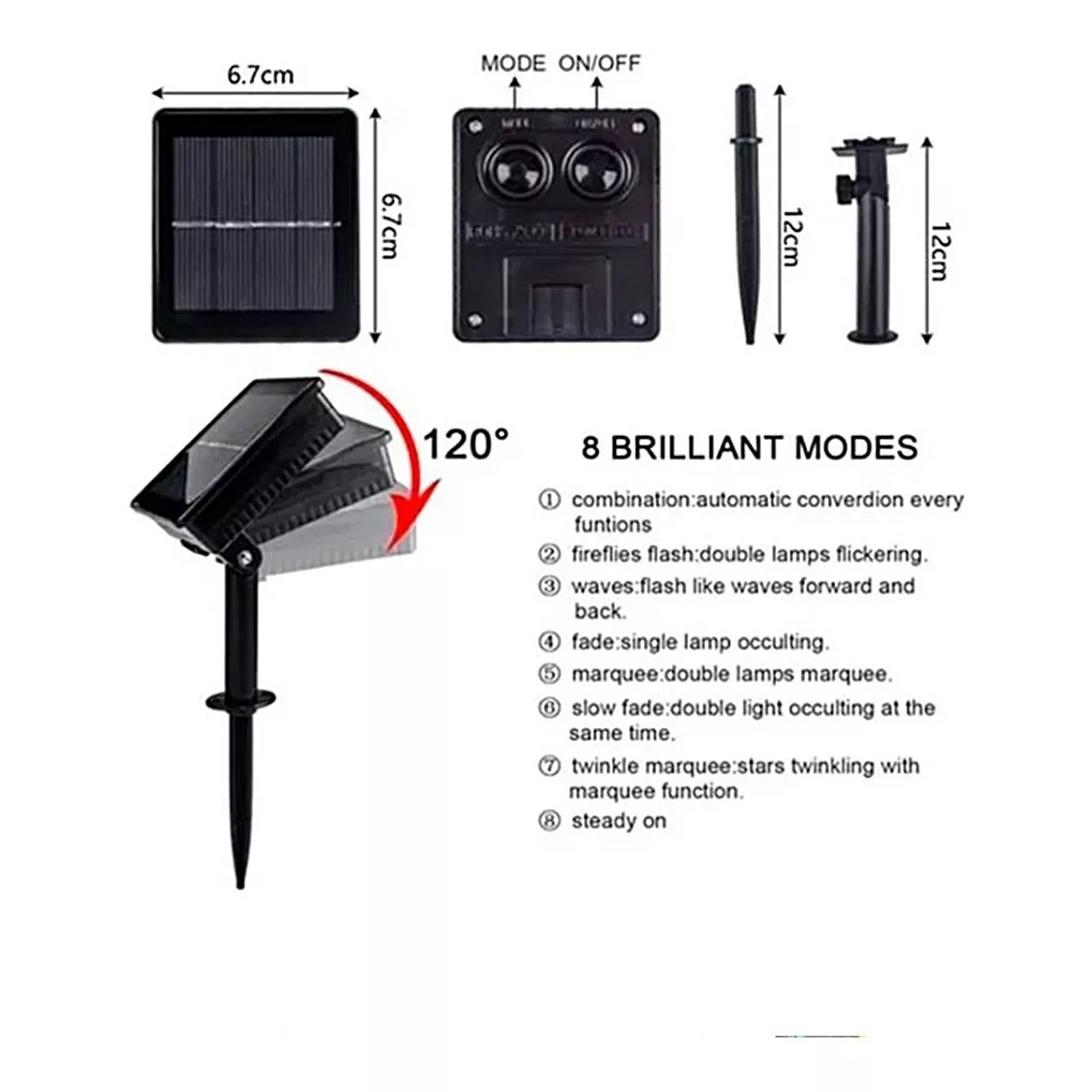 Cadena De Luces Gotas Con Panel Solar Multicolor.