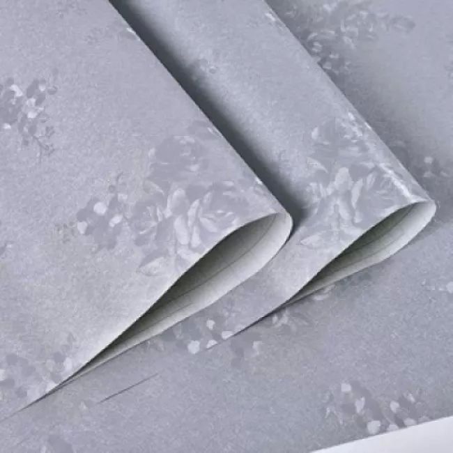 Papel Tapiz Adherible Plata Textura Rosas 10m X45cm Tp102