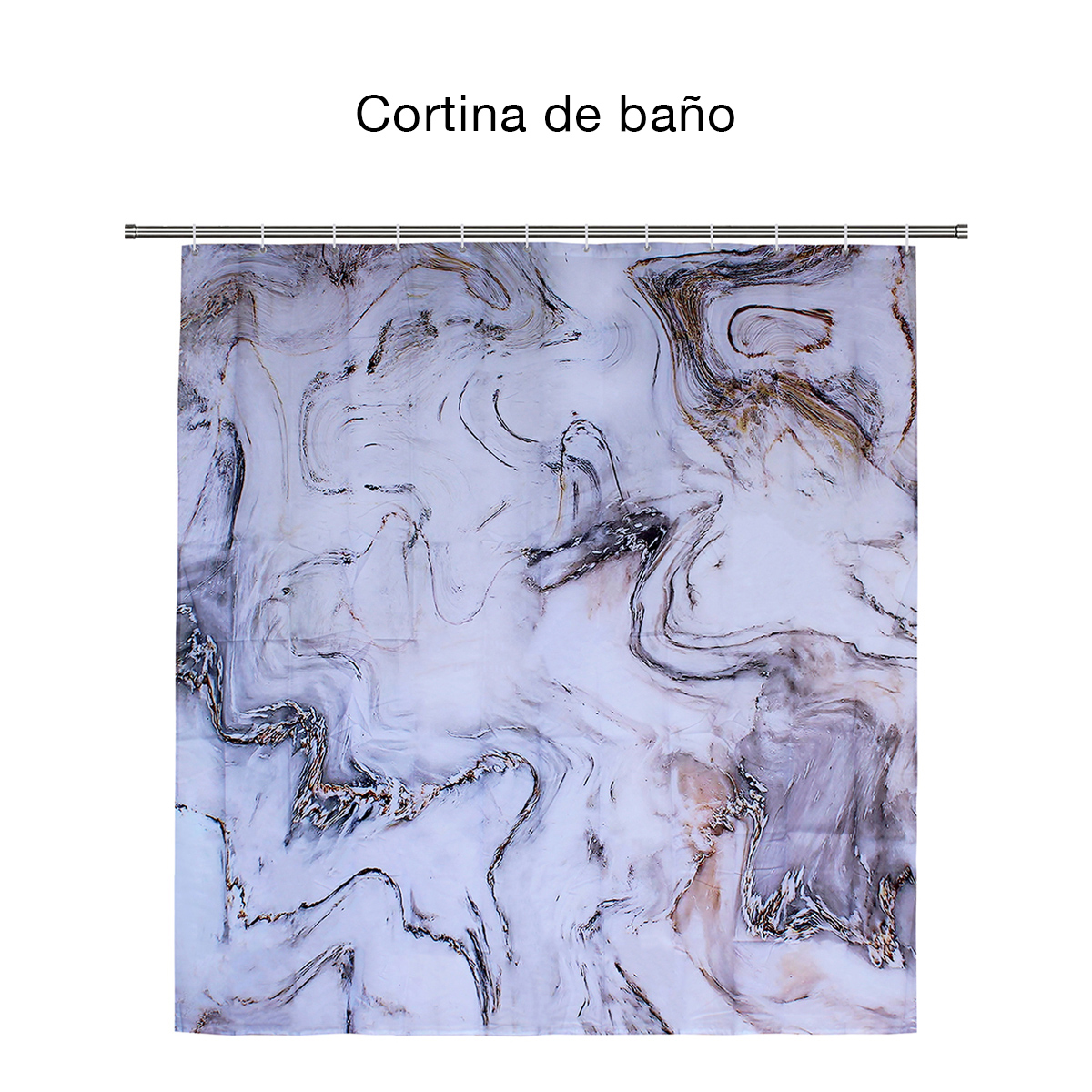 Juego Para Baño Premium Estandar 4 Piezas  Marmoleado Gris