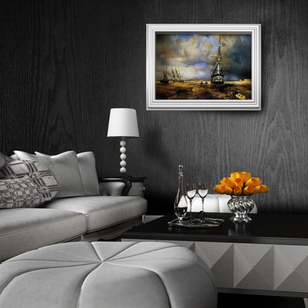 Papel Tapiz Vinilico Autoadhesivo Madera Negra