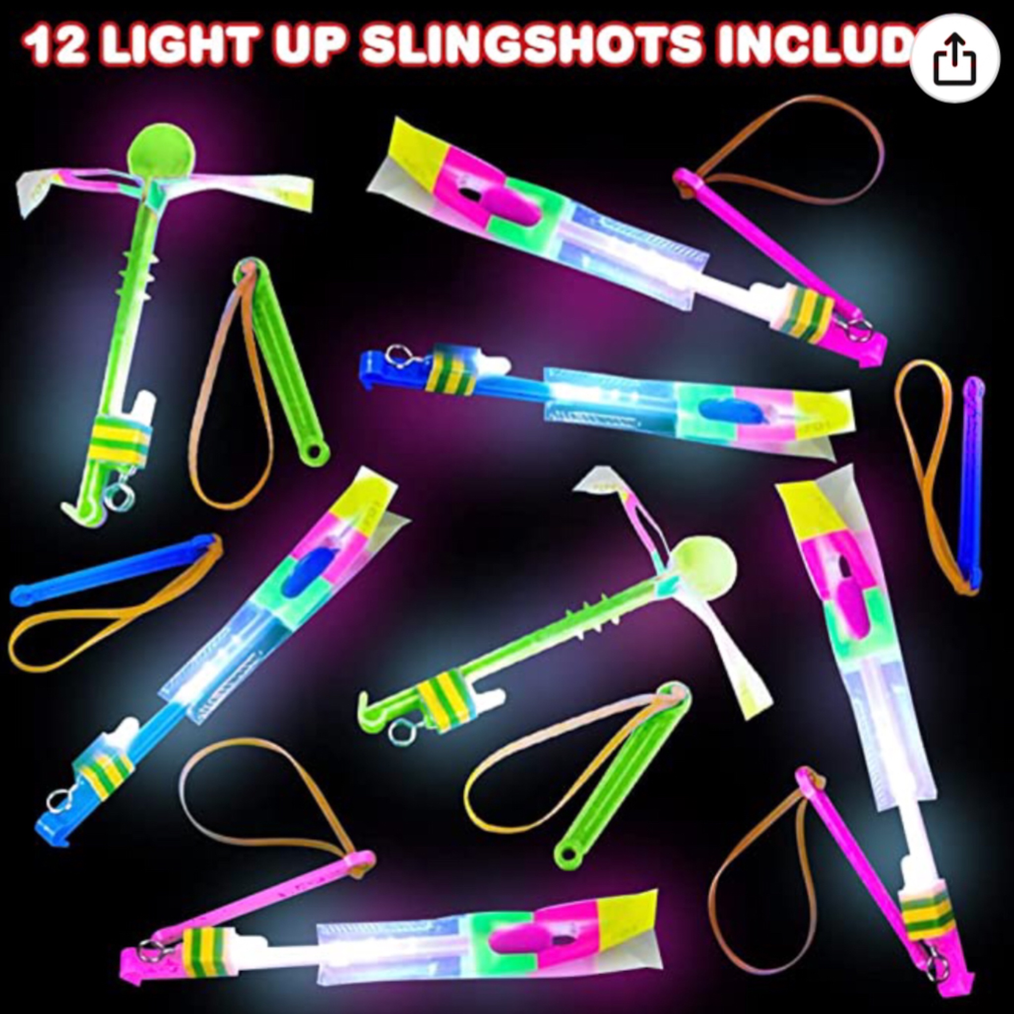 12 Flecha Hélice De Luz Juguete Económico Piñata