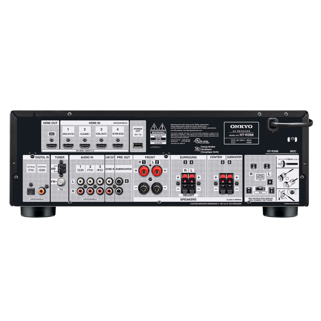 ONKYO HT-S3910 Teatro en Casa 5.1 Canales conexion Bluetooth