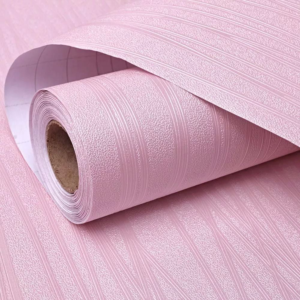 Papel Tapiz Adherible 10m X 45cm Nordico Rosa Tp73