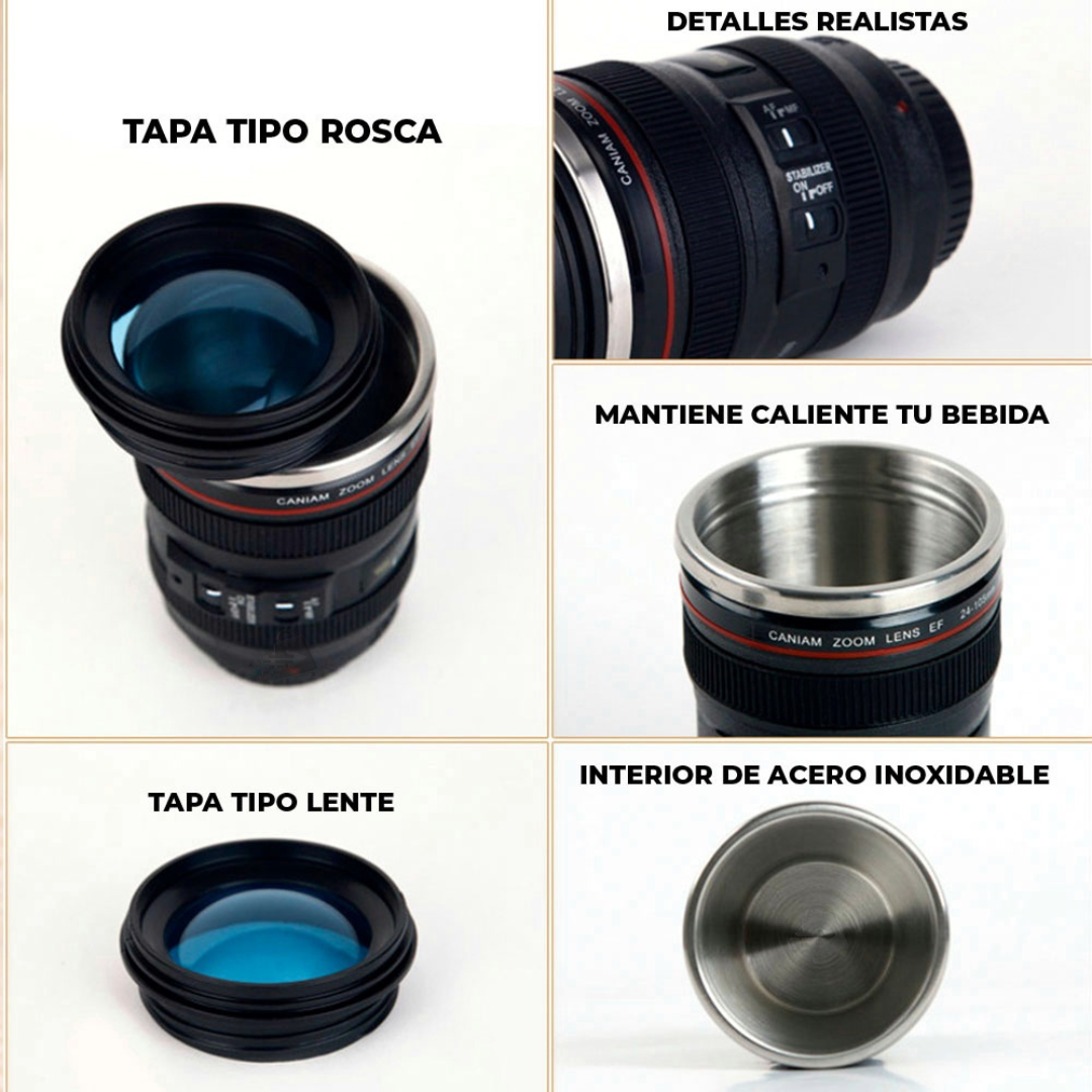 Termo En Forma De Lente De Cámara