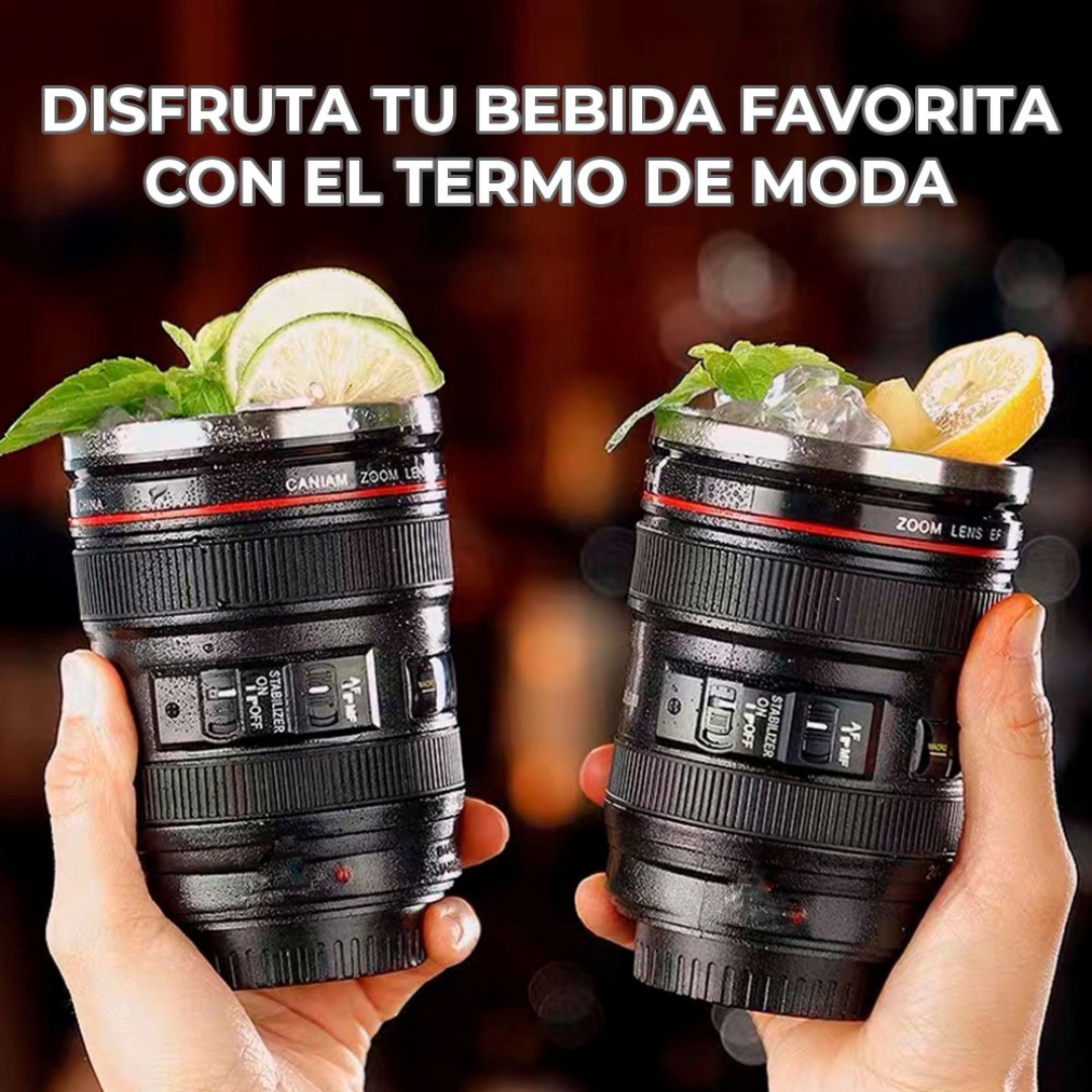 Termo En Forma De Lente De Cámara