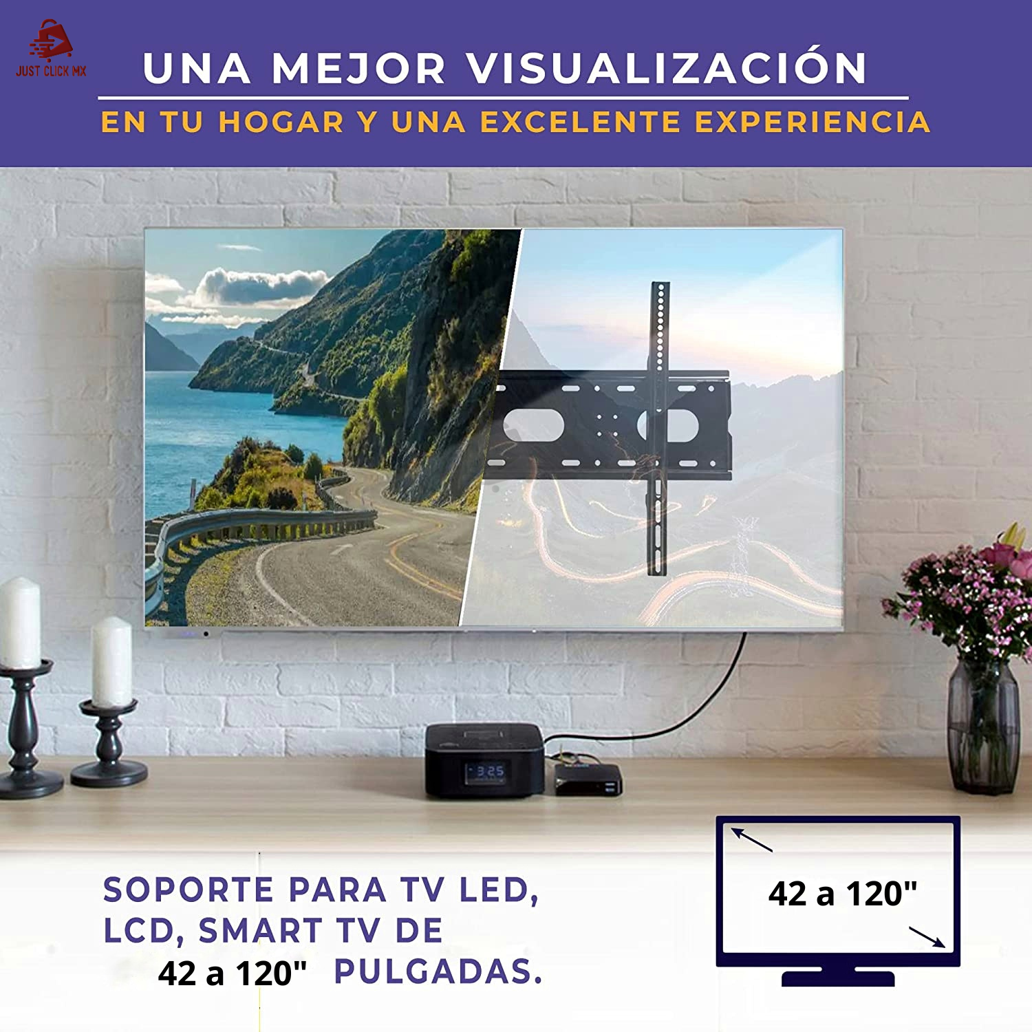 Soporte Para TV De 42 a 120 Pulgadas Reforzado.