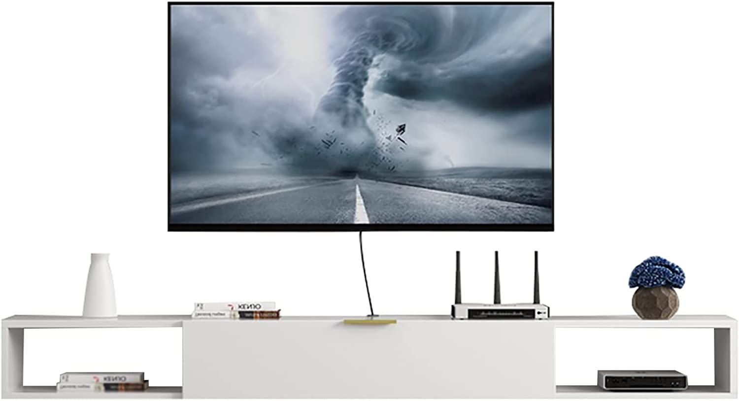 Repisa Flotante O Mesa Tv Moderna Minimalista Blanco 1P 140