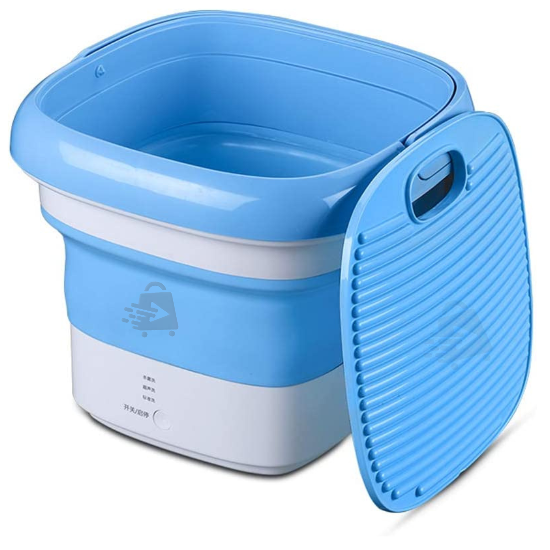 Mini Lavadora Portátil En Cubeta Plegable Con Centrifugado