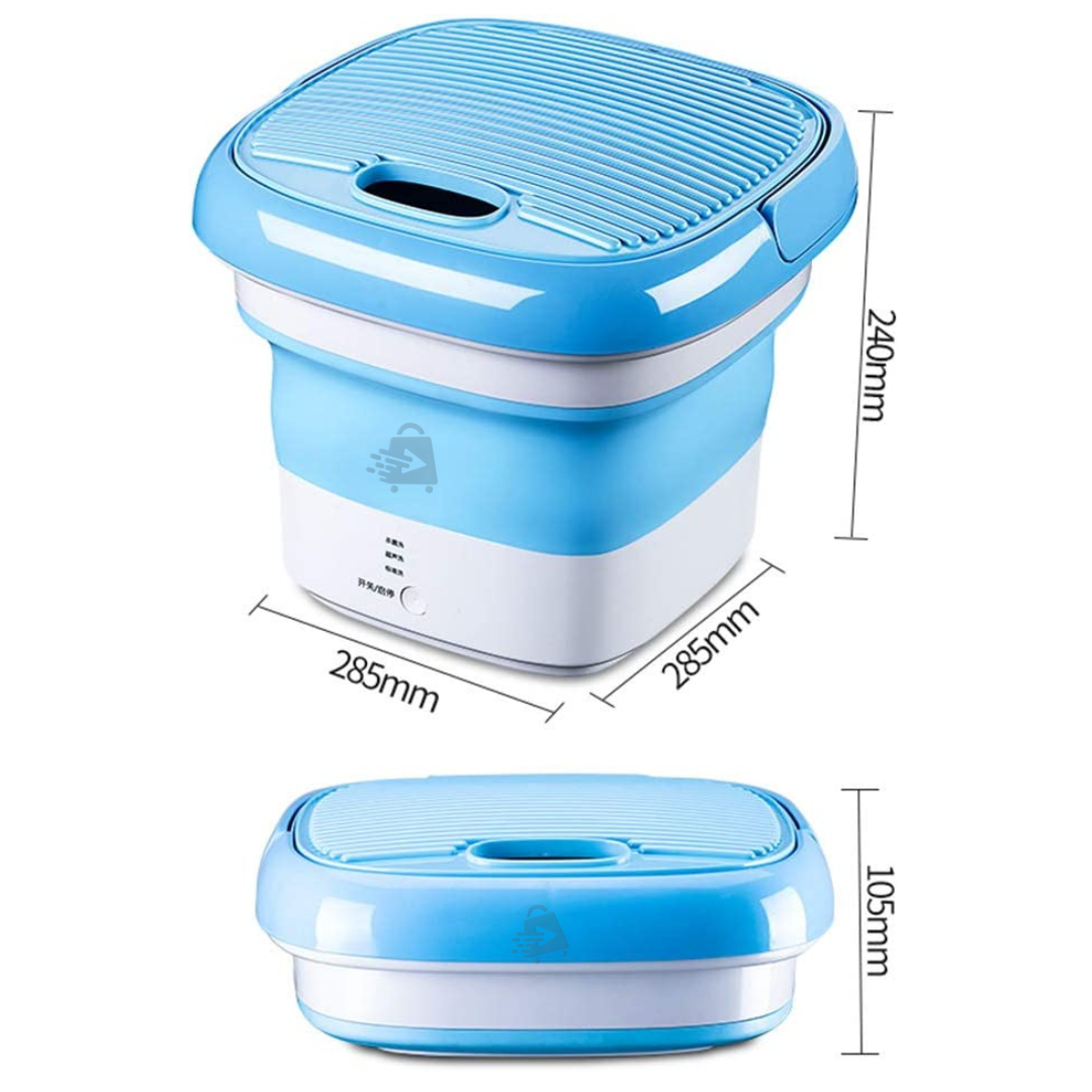 Mini Lavadora Portátil En Cubeta Plegable Con Centrifugado