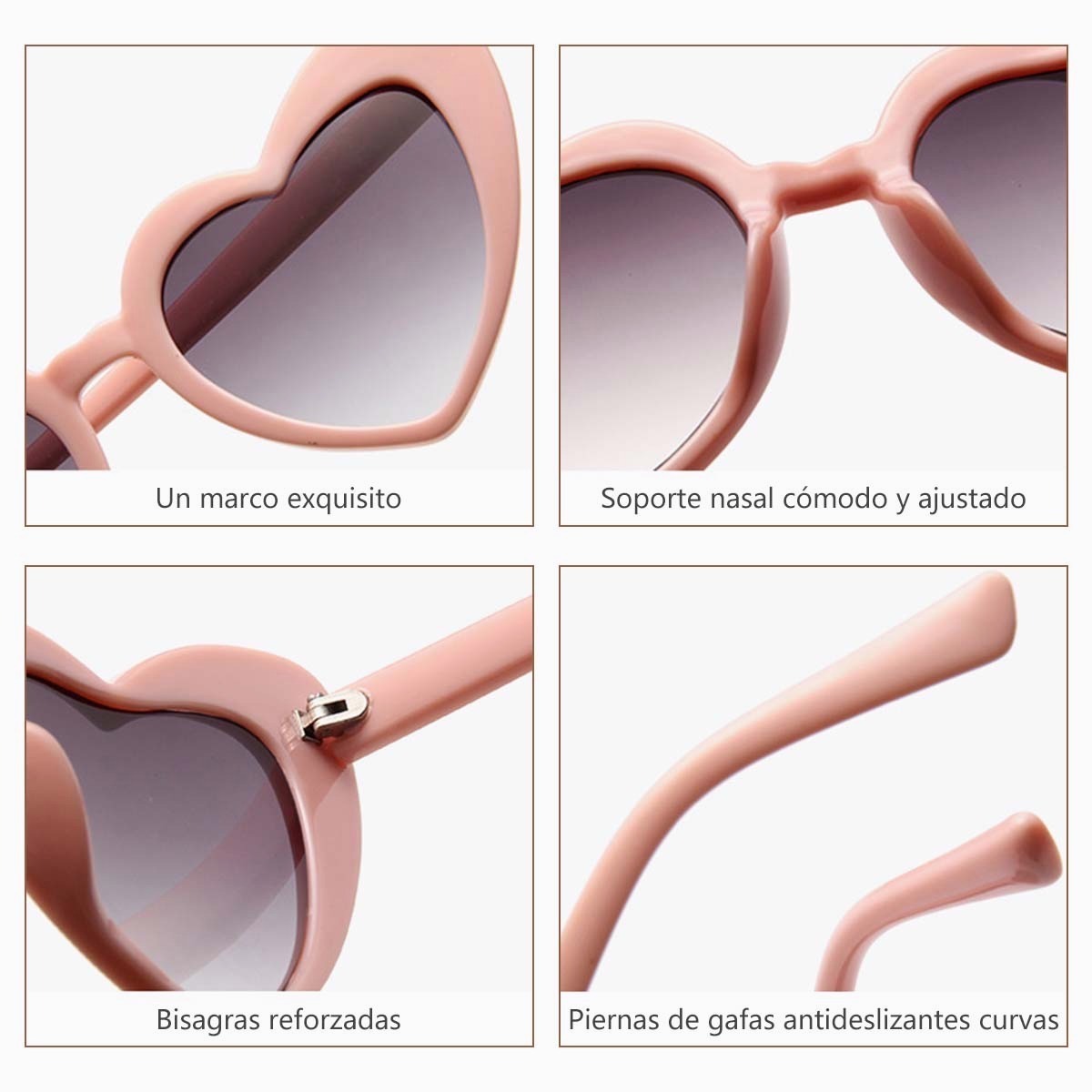 Gafas De Sol Corazón Accesorios Moda Niñas Lentes,5 Piezas FUNBU