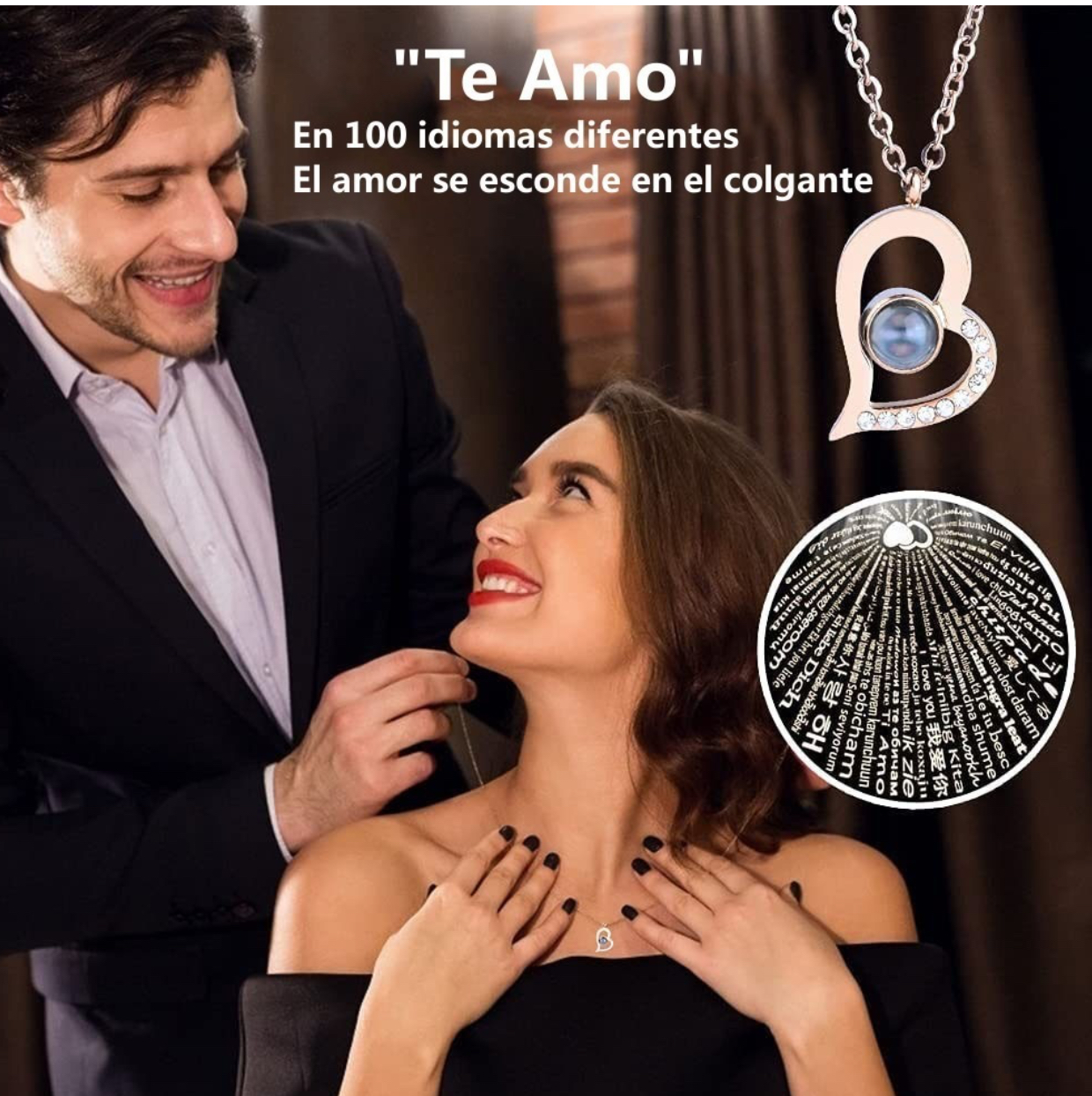 Flores De Rosa Eterna Con Regalo De Collar Para Mujeres FUNBU