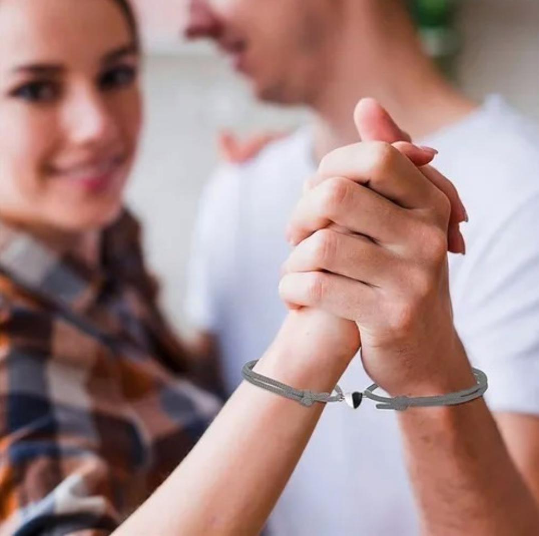 Pulseras Para Parejas FUNBU Ajustables Con Imán Love, Amor Eterno