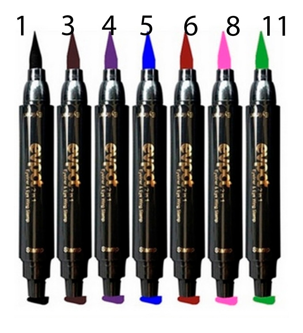 Delineador De Ojos Sello Waterproof Eyeliner Full FUNBU color morado #4