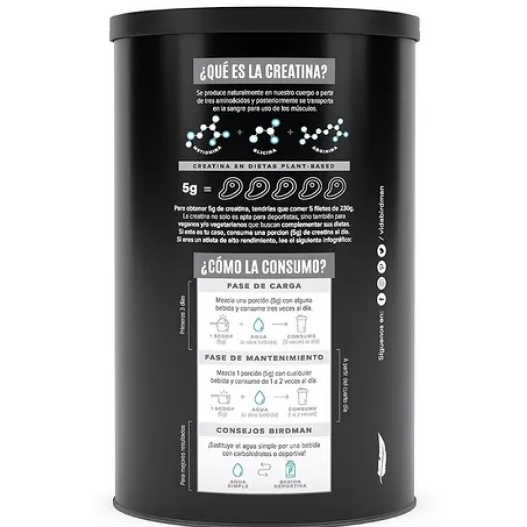 Suplemento en polvo Birdman Performance Creatina Monohidratada en lata de 450g