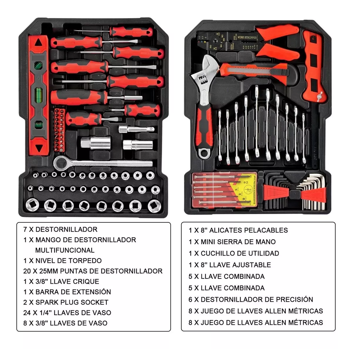 Juego De Herramientas De Taller Mecánico, 191 Piezas