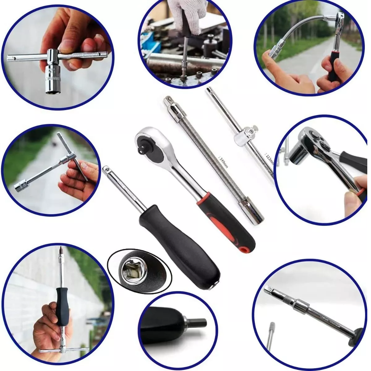 Set Herramienta Dados De Llave De Trinquete De En Caja Verde