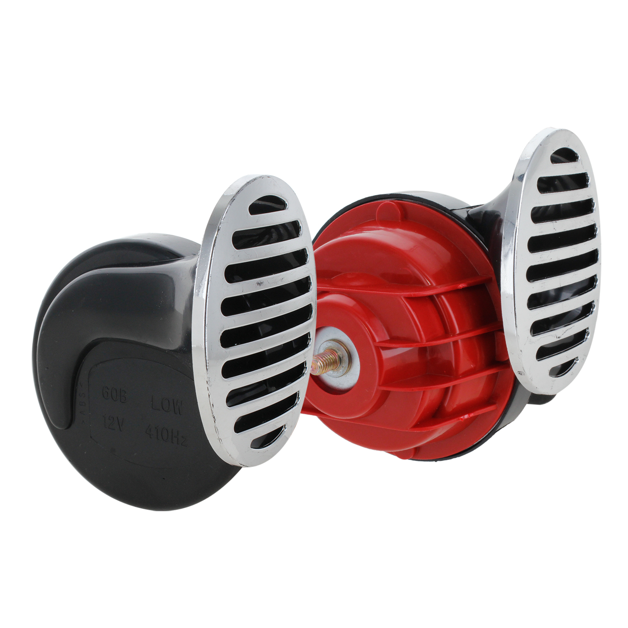 Claxon Bocina Corneta Universal Tipo Caracol Rojo Metalico