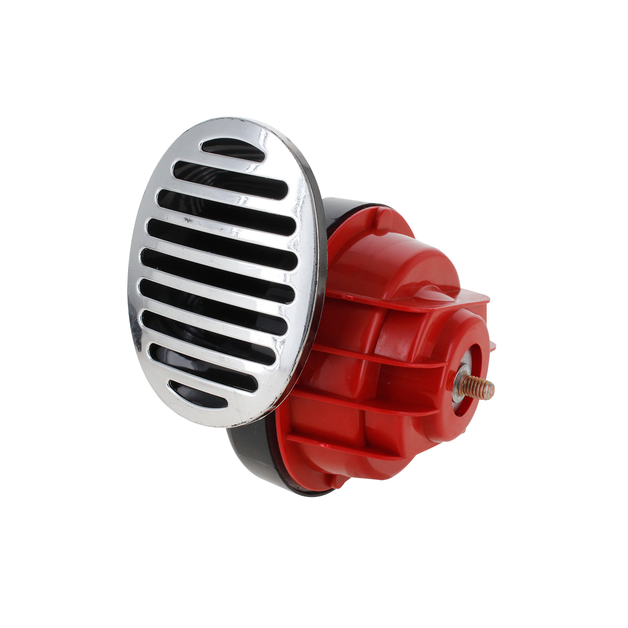 Claxon Bocina Corneta Universal Tipo Caracol Rojo Metalico