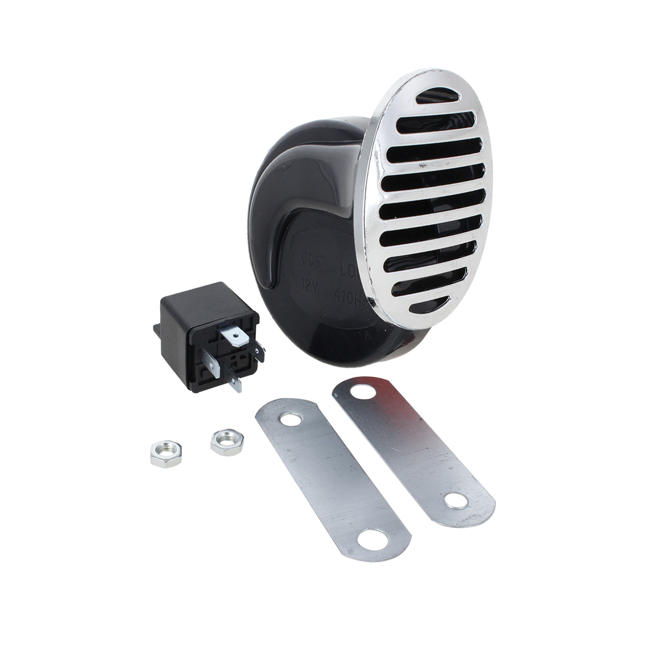 5 Claxon Bocina Corneta Universal Tipo Caracol Rojo Metalico