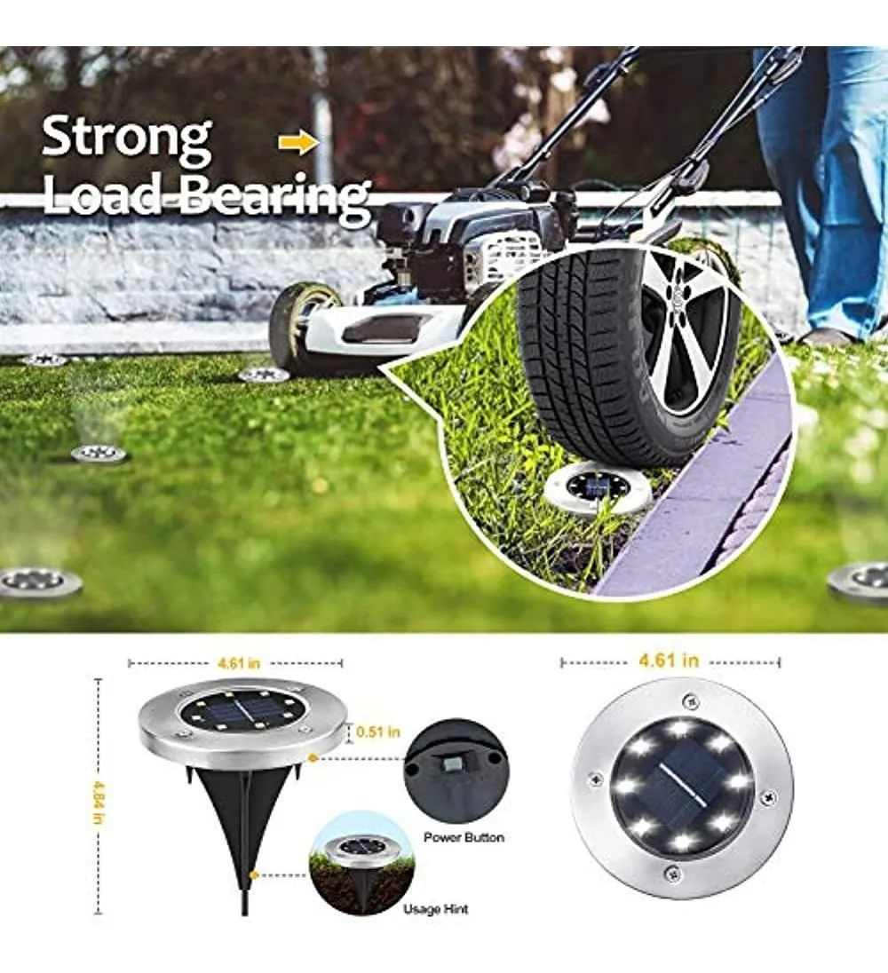 Lámpara Solar De Suelo Solar Para Exteriores Jardín 2 Piezas