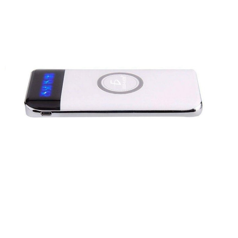 Wireless Power Bank Qi 10000 Mah Negro. Blanco