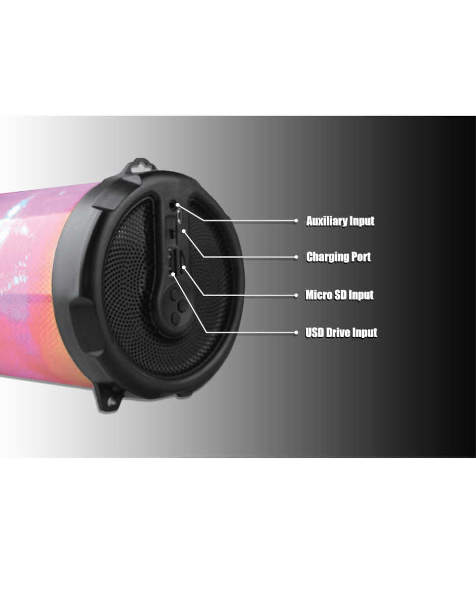 BOOMER IMPULSE FLASH Bluetooth Boombox con luces LED