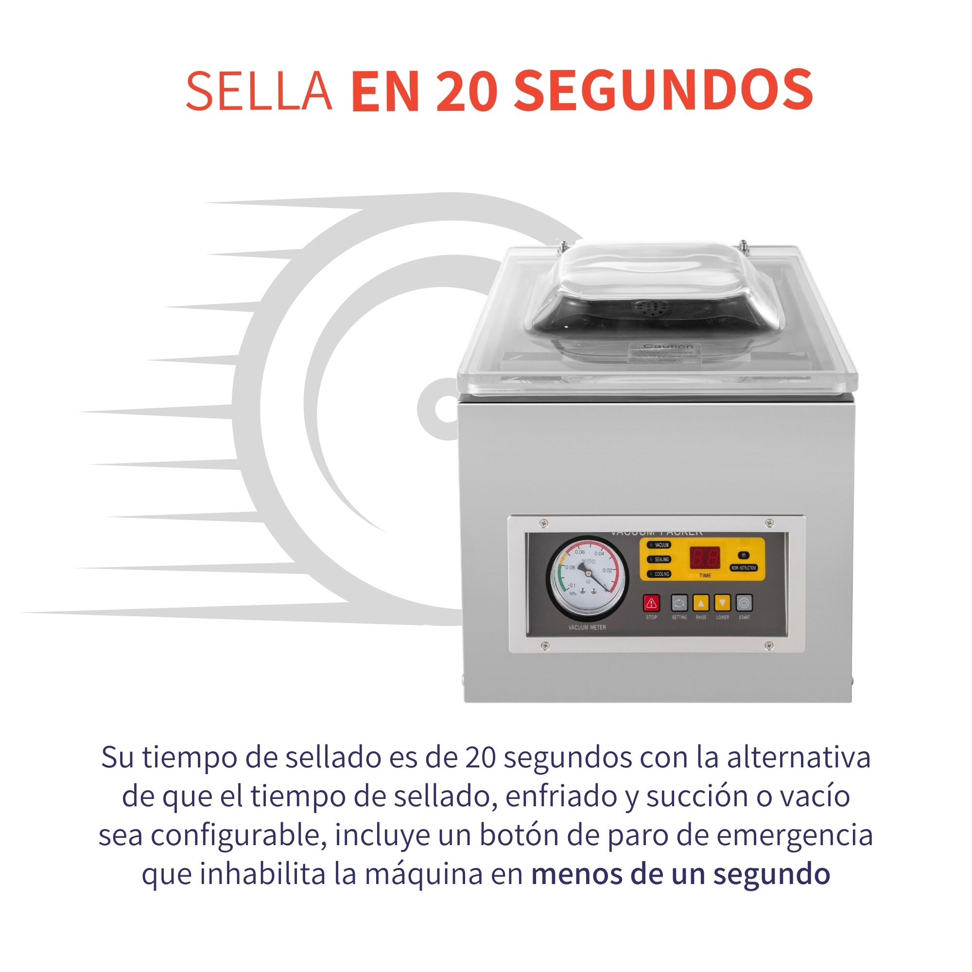Maquina Empacadora Al Vacio Sistema Sellado Industrial 120w
