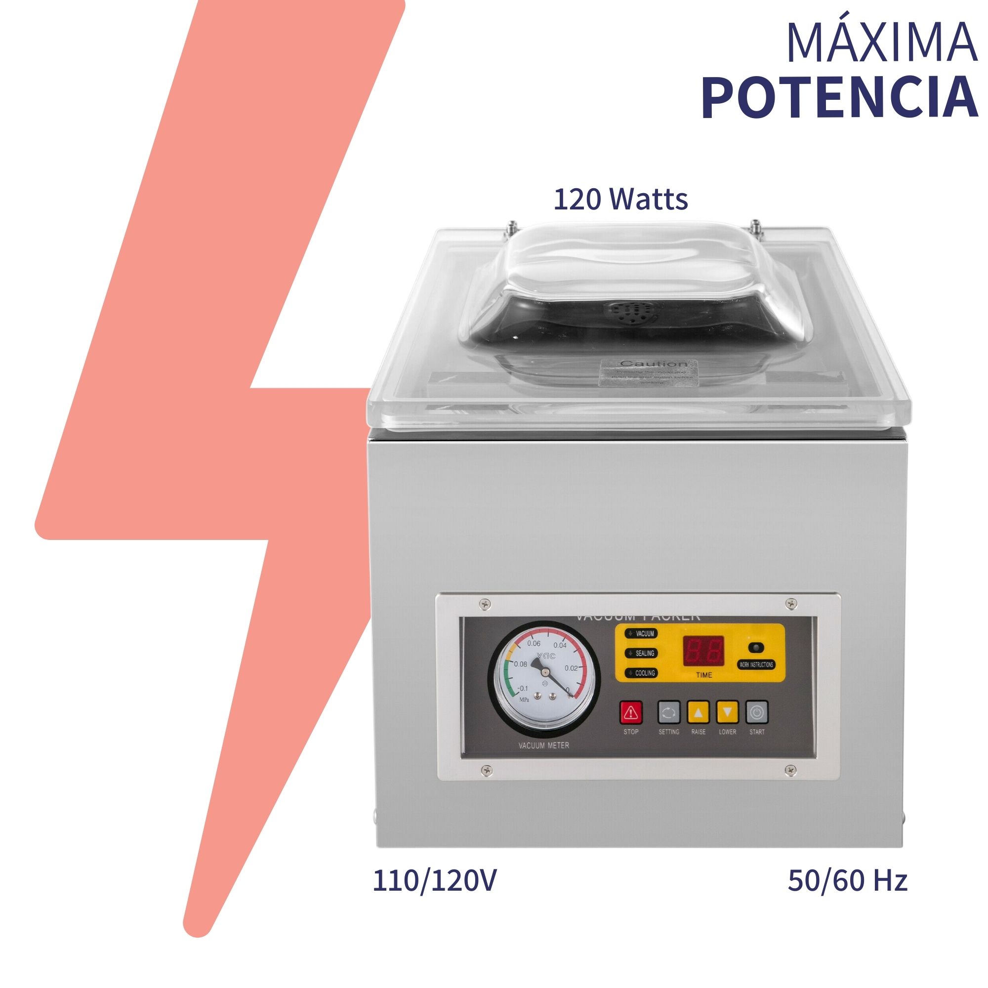Maquina Empacadora Al Vacio Sistema Sellado Industrial 120w