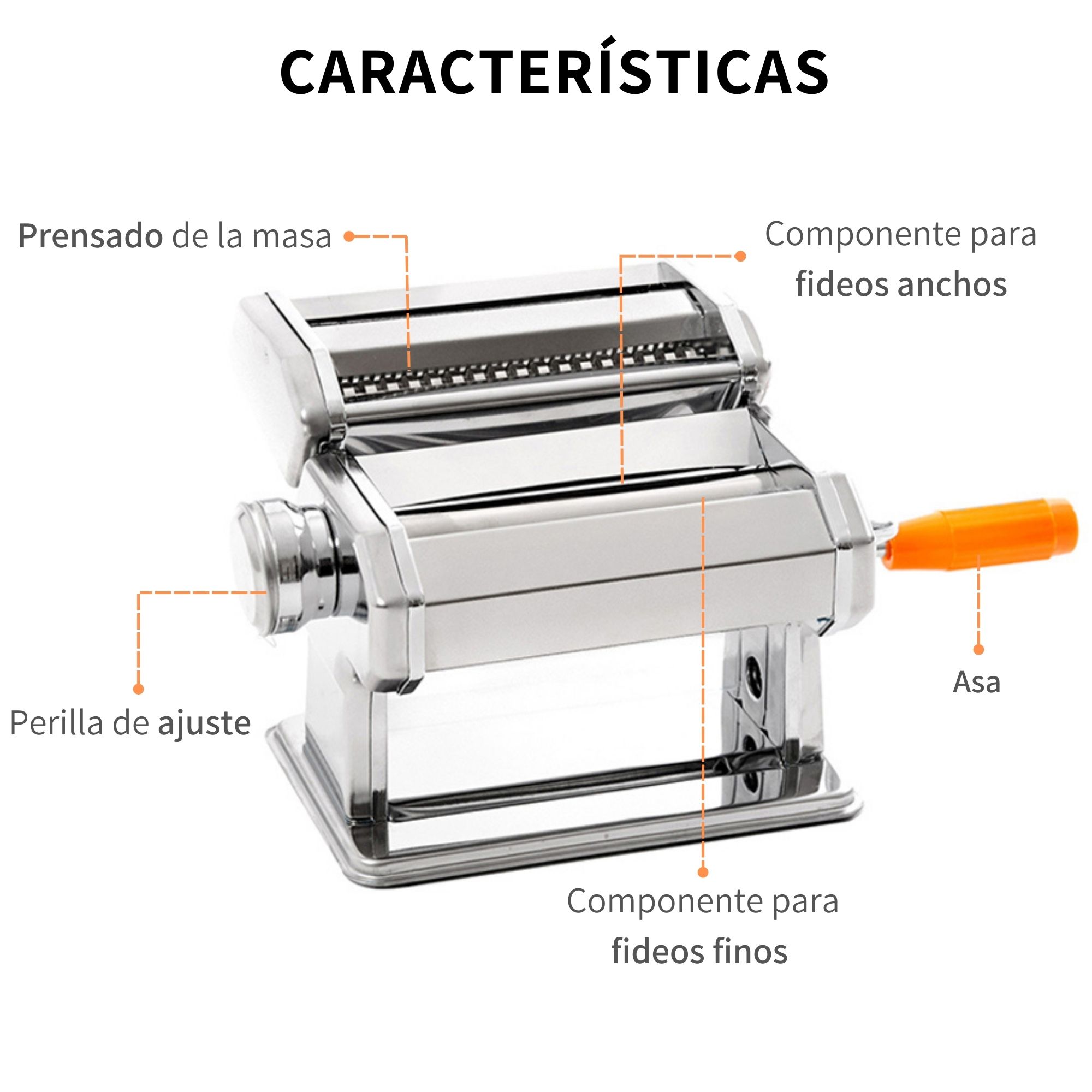Máquina Para Hacer Pasta Fresca Manual En Casa Con Rodillo