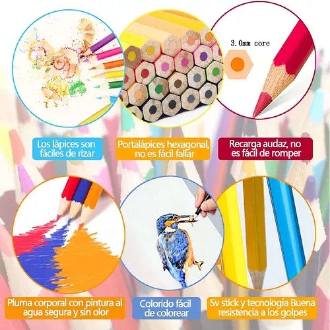 72 Lápices De Colores Set De Arte De Lápiz Color Profesional