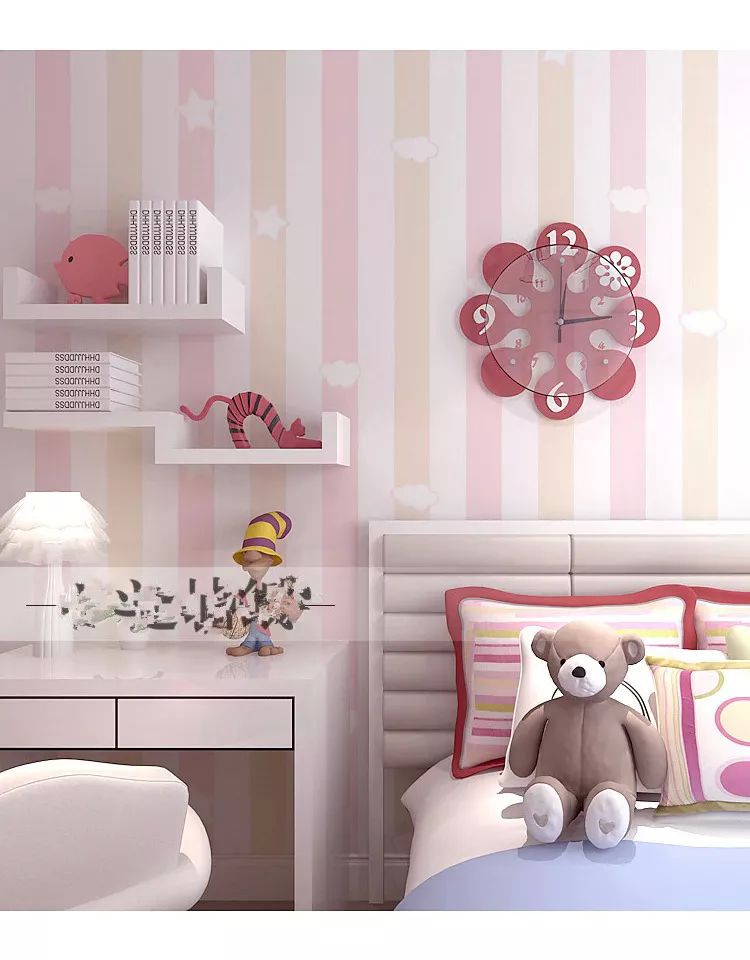 Papel Tapiz Premium Diseño Rayas Amarillo/rosa 10mx45cm Tp69